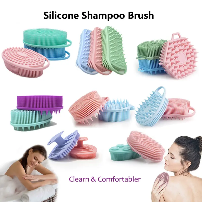 Silicone massage brush