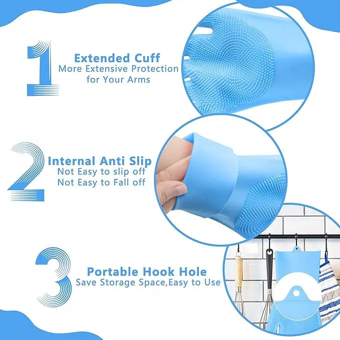 Silicone Pet Grooming Glove Dog Cat Shedding Brush Glove