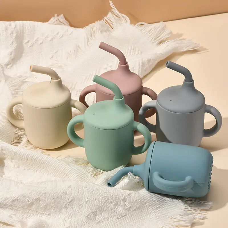Silicone Sippy Cups Leak‑Proof Training Cup for Toddlers