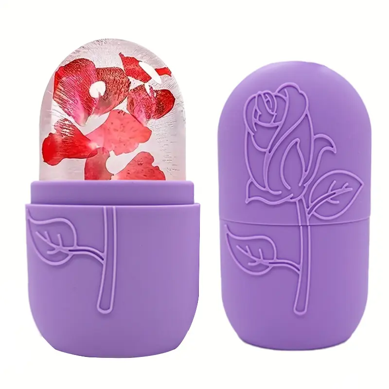 Food‑Grade Silicone Ice Face Rollers, BPA‑Free Reusable Facial Ice Mold