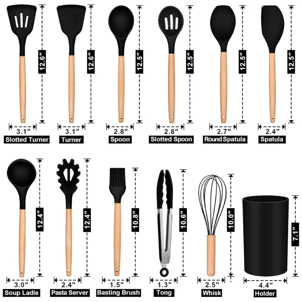 silicone utensil set